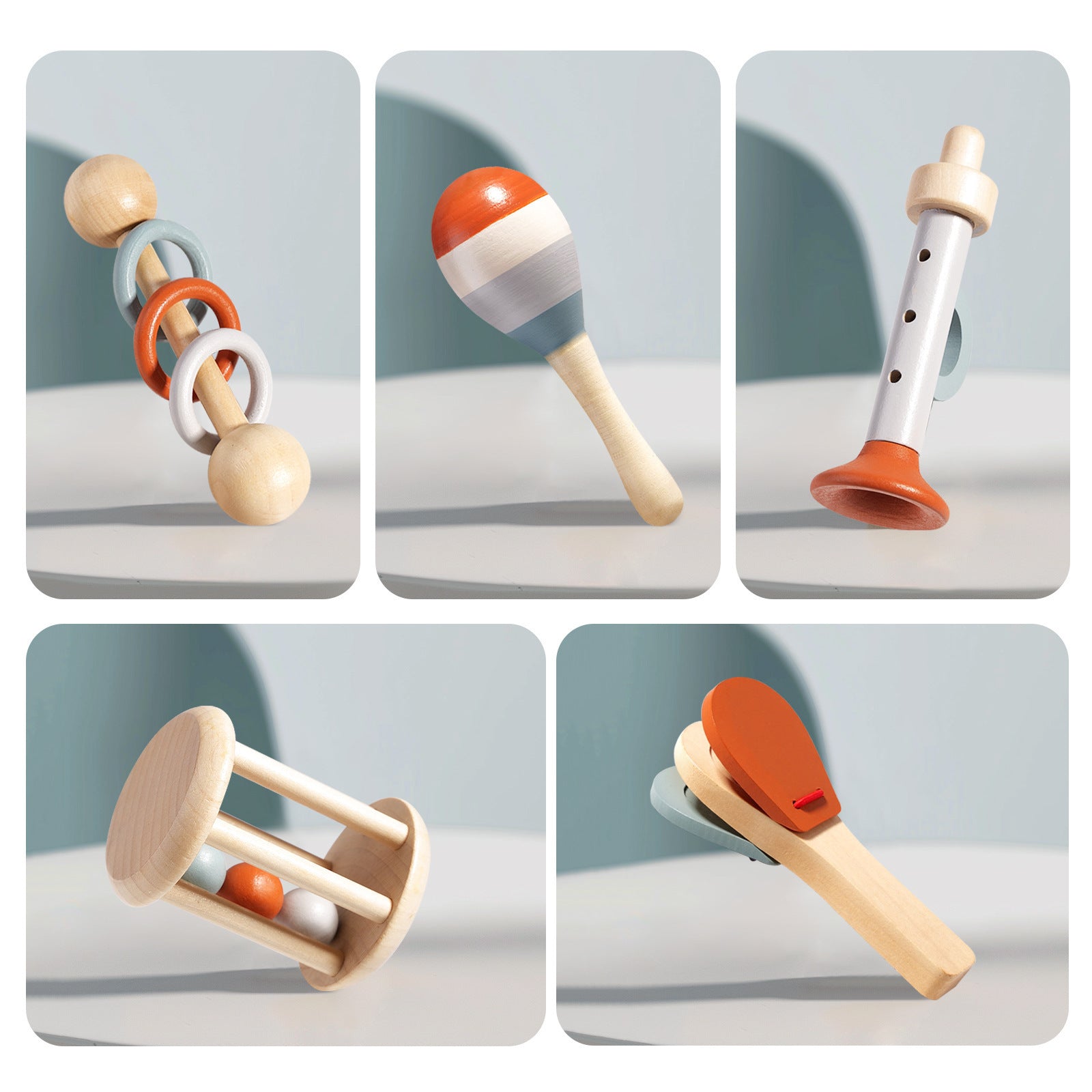 Nurture Early Learning with Our Baby Rattle Wooden Toys!